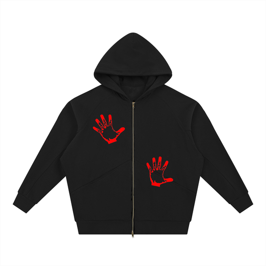Dolman Sleeve Zip-Through Fleece  Hoodie - STRYV Wear
