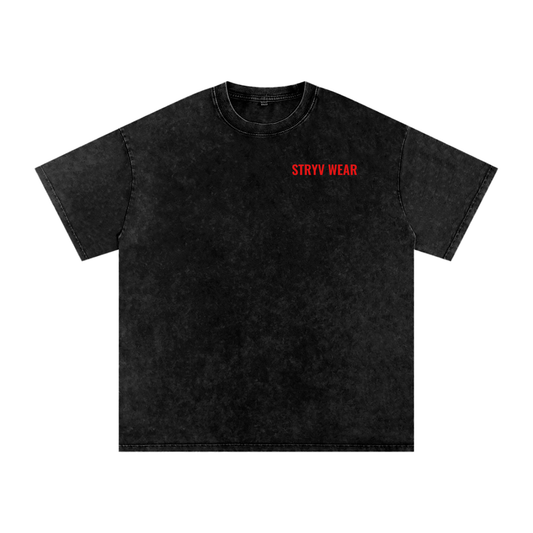 Snow Washed Oversized Cotton T-Shirt - STRYV Wear