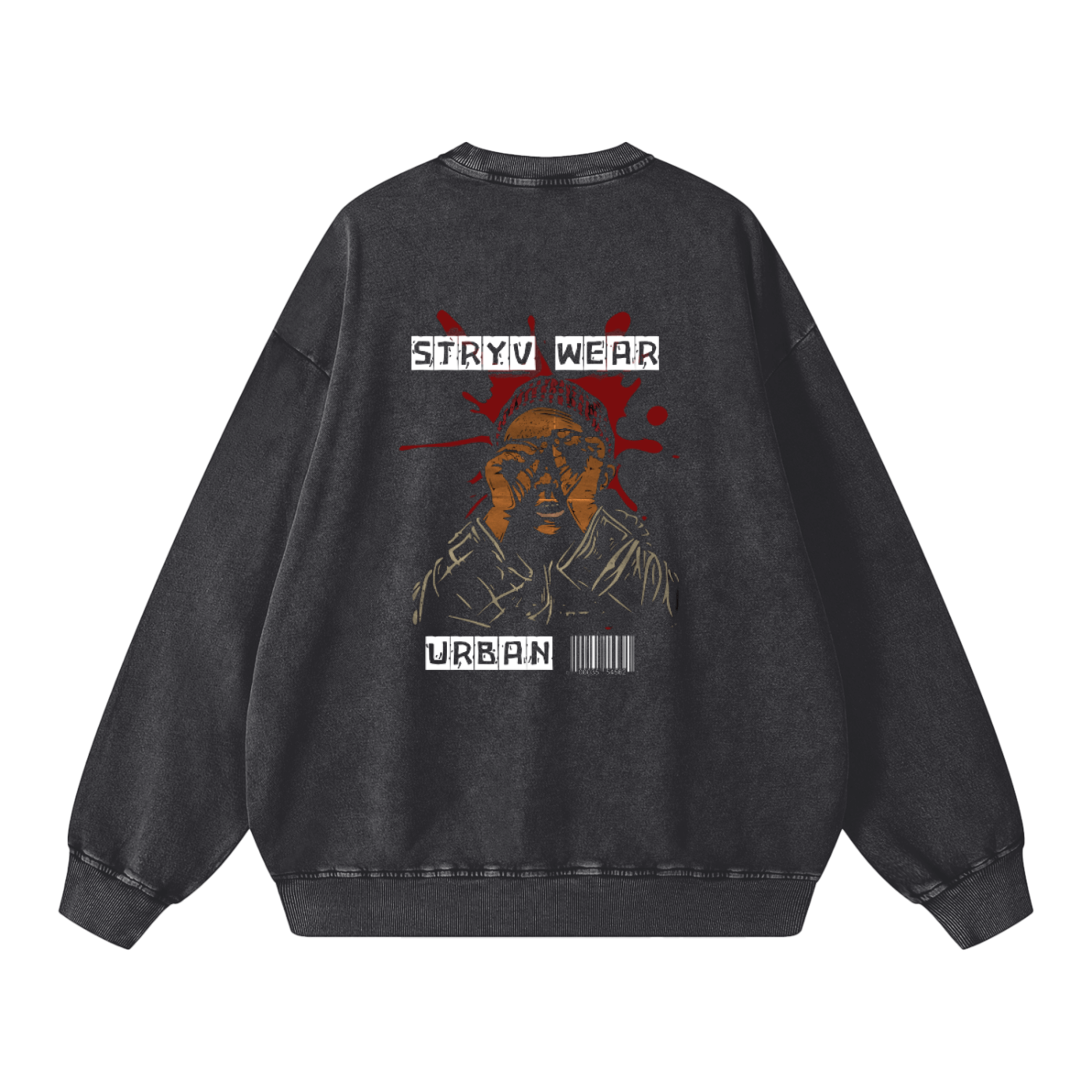 Acid Wash Oversize Sweatshirt - 360 GSM