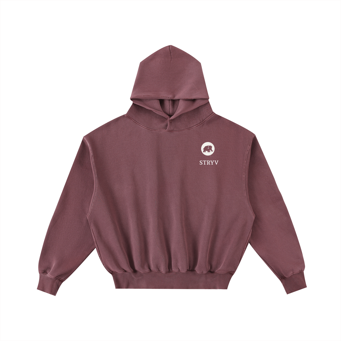 Frayed Enzyme Washed Fleece Hoodie