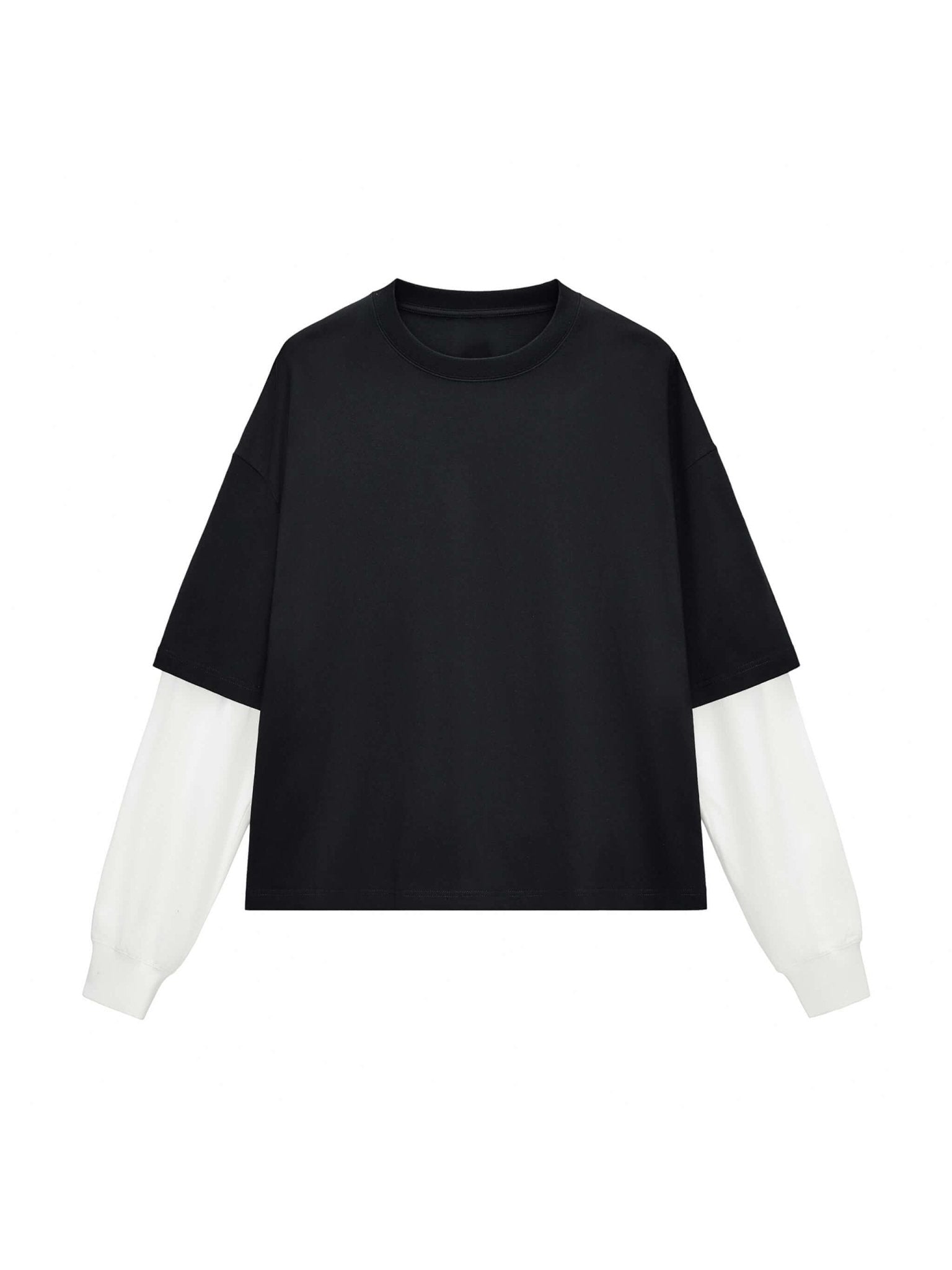 Contrast Sleeve Cotton T-Shirt | Unisex Loose Fit - STRYV Wear