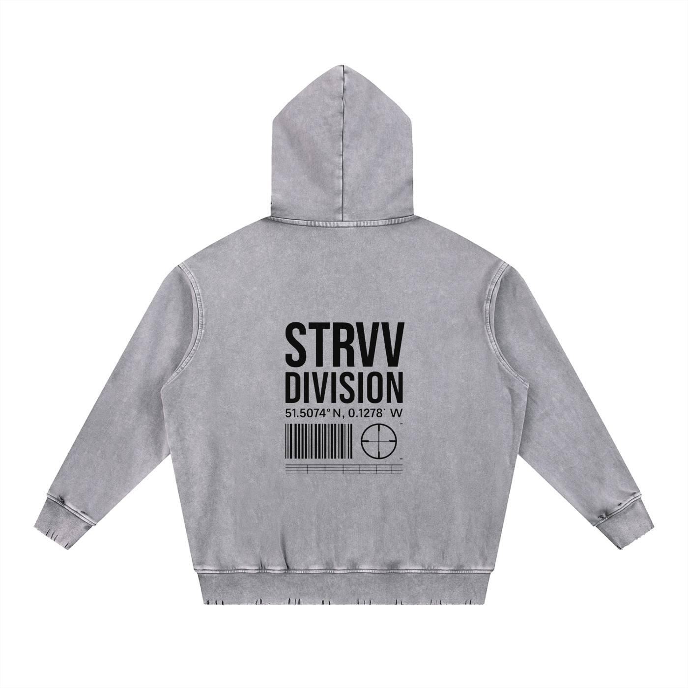Snow Wash Hand-Frayed Heavyweight  Hoodie - STRYV Wear
