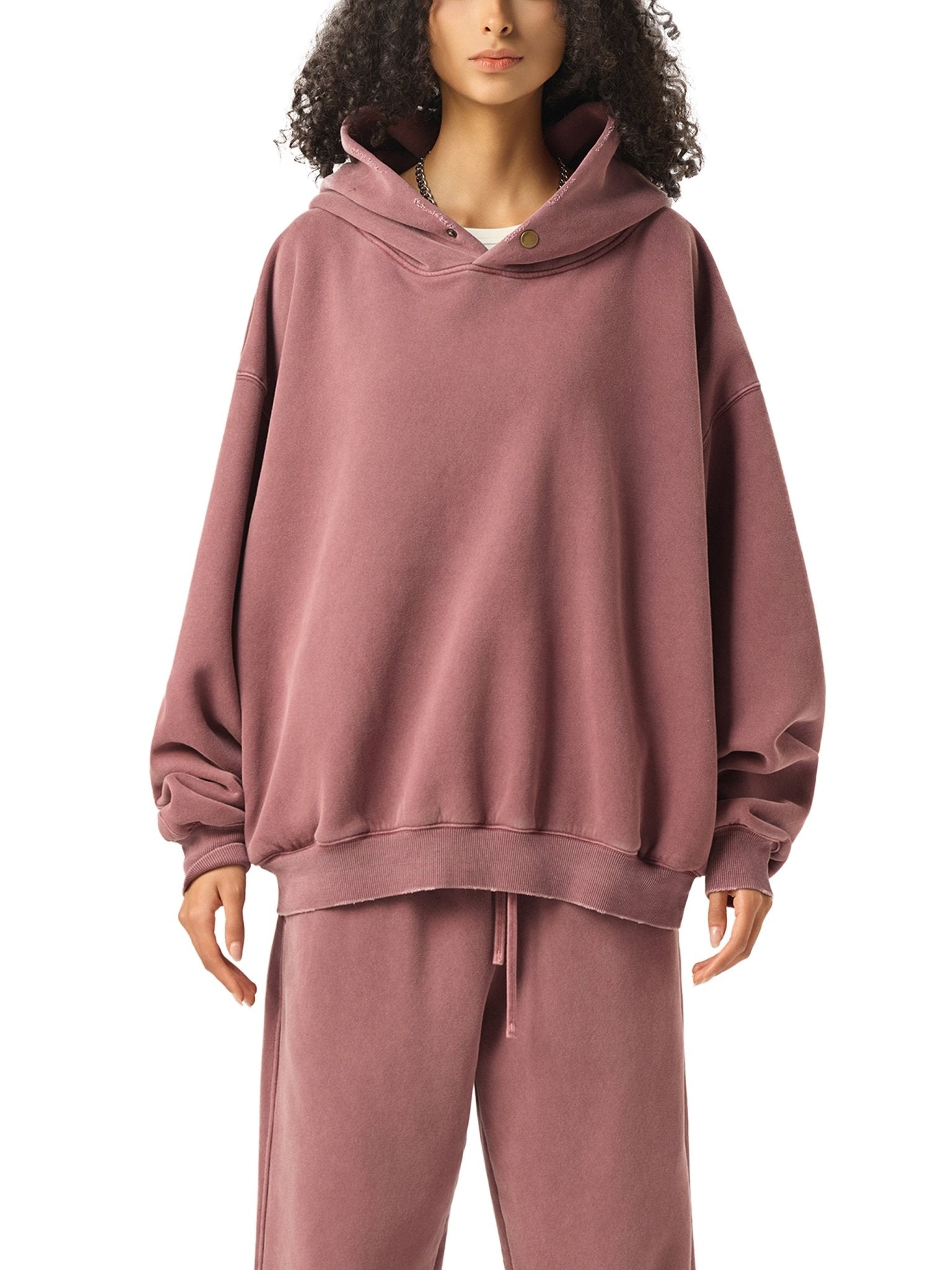 Frayed Enzyme Washed Fleece Hoodie - STRYV Wear