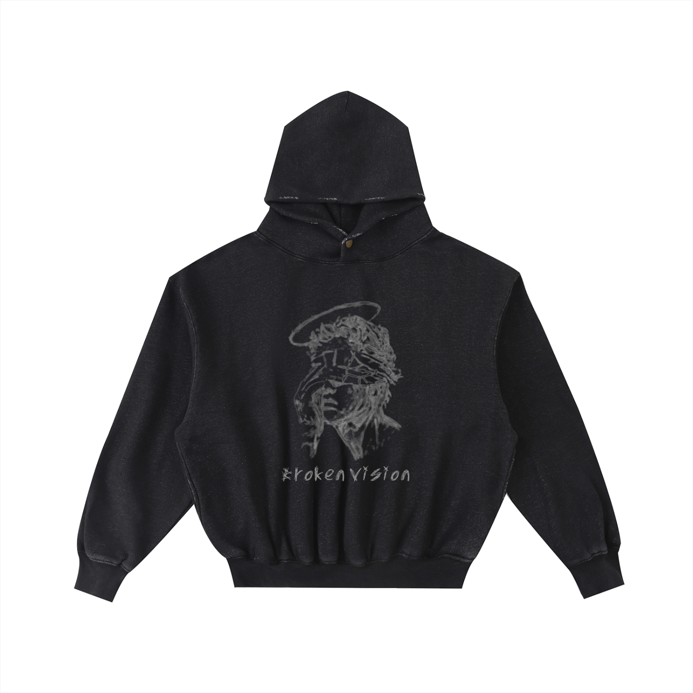 Frayed Enzyme Washed Fleece Hoodie - STRYV Wear