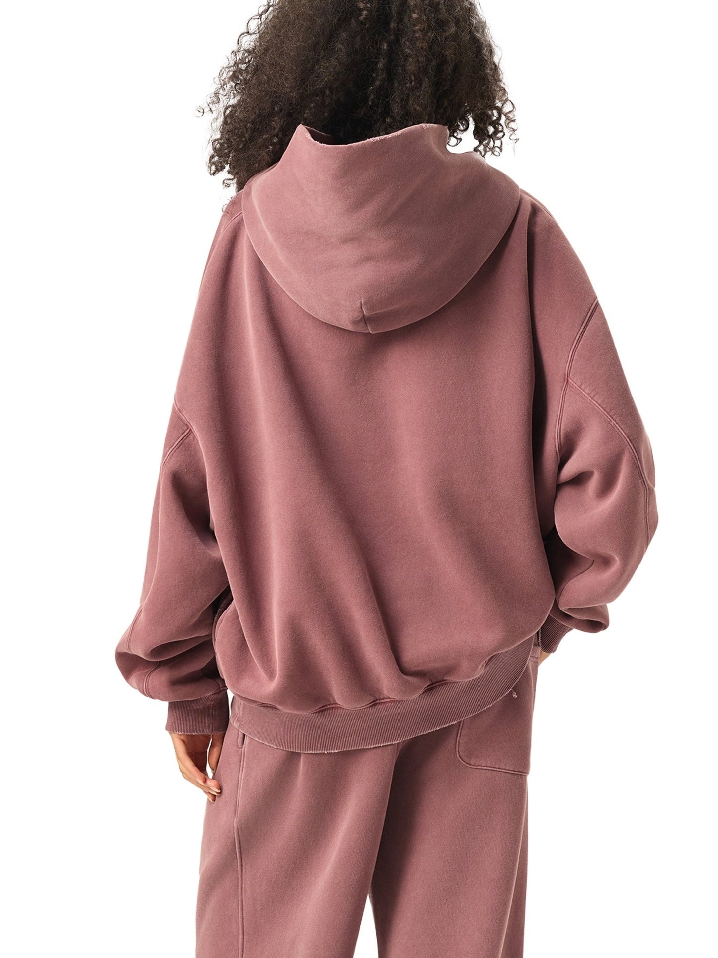 Frayed Enzyme Washed Fleece Hoodie - STRYV Wear