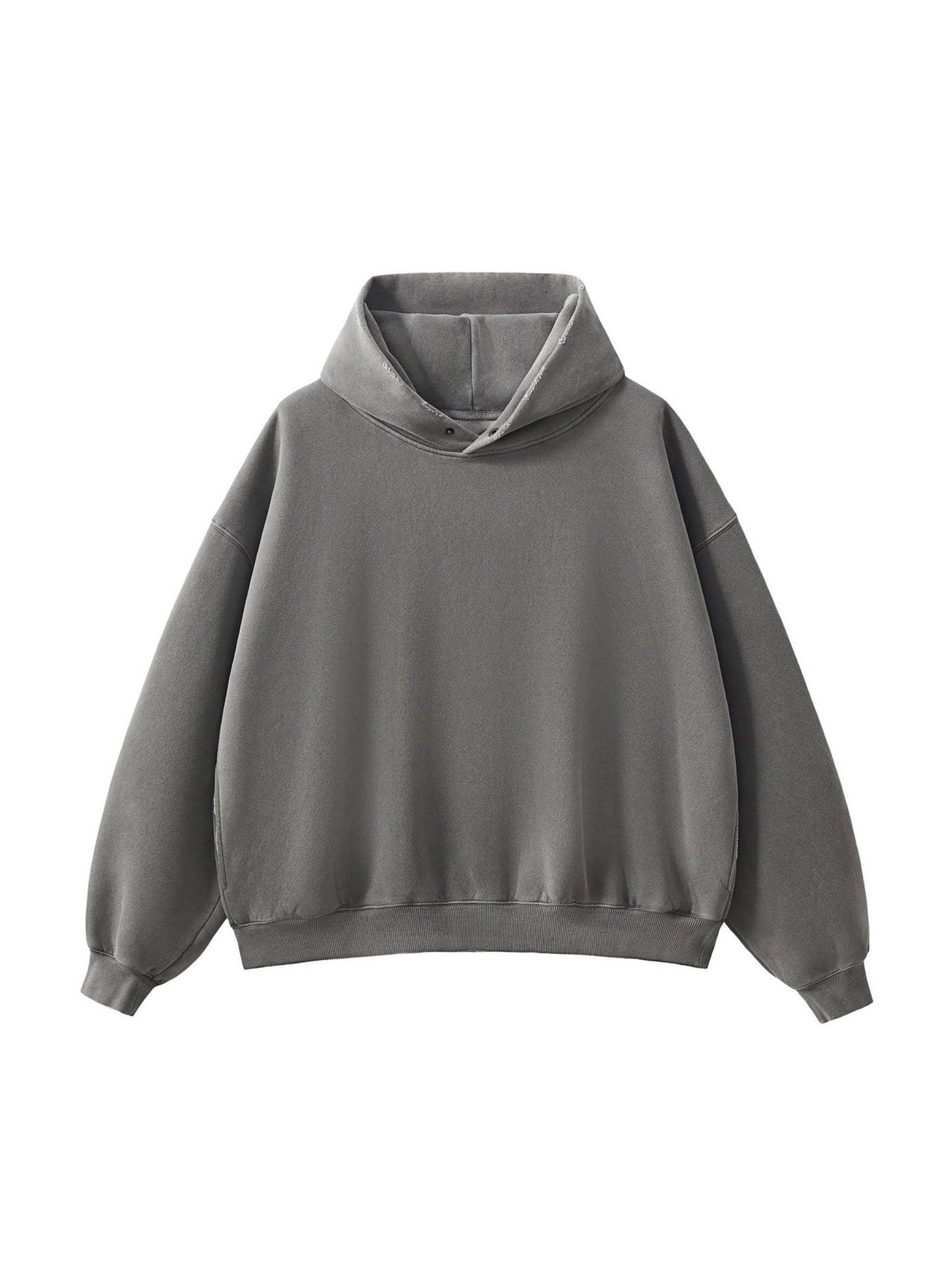 Frayed Enzyme Washed Fleece Hoodie - STRYV Wear