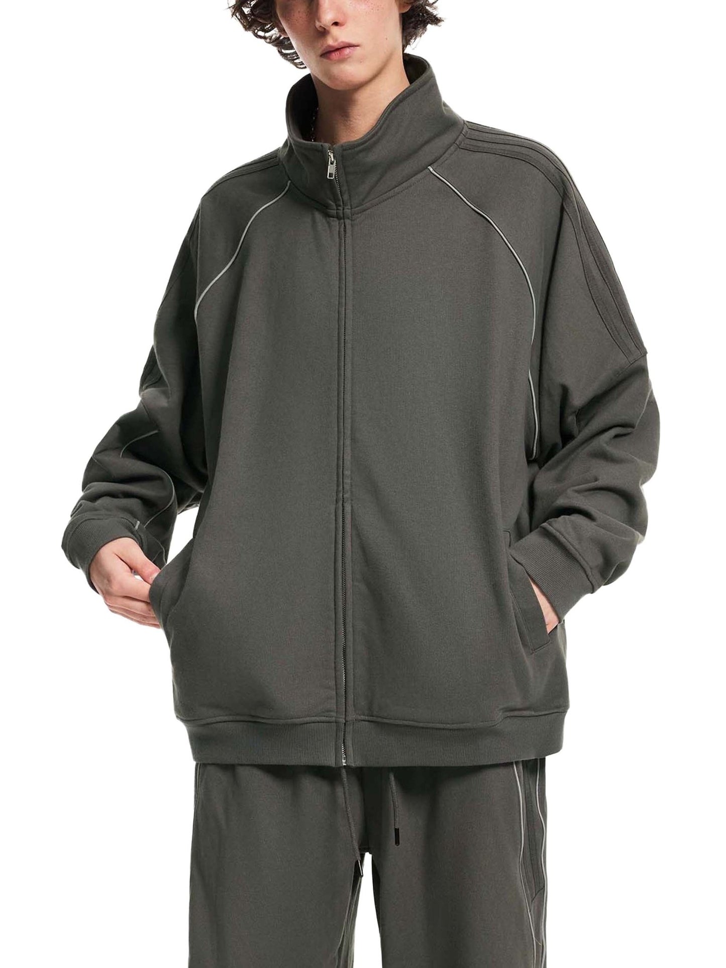 Reflection Striped Raglan Sleeve Jacket - STRYV Wear
