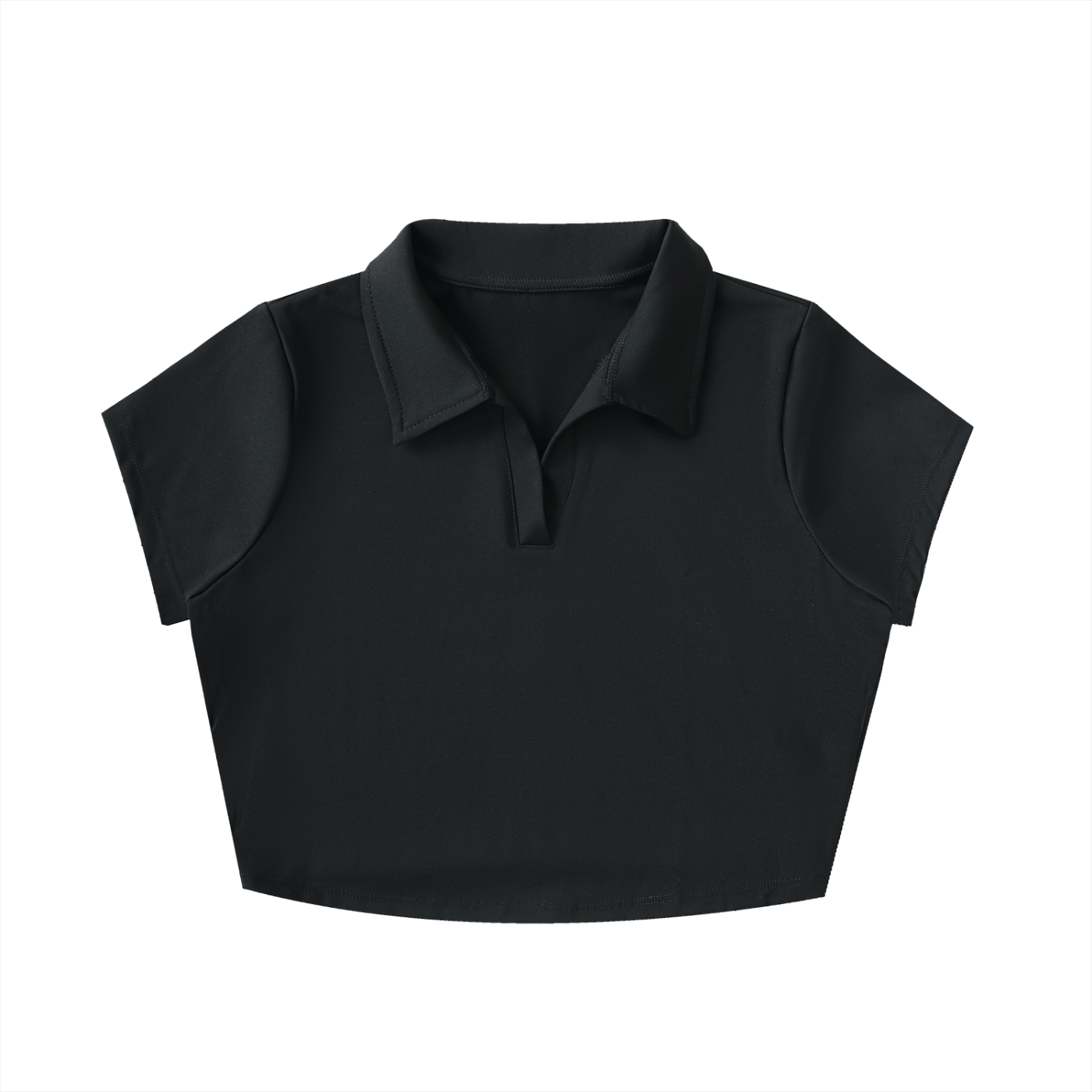 V - Neck Lapel Crop Top - STRYV Wear