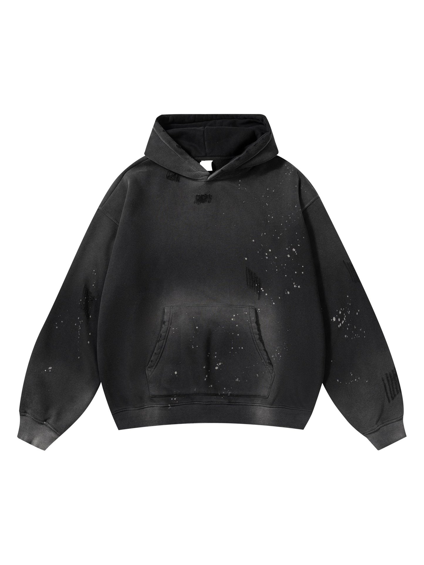 Vintage Washed Frayed Fleece Hoodie - STRYV Wear