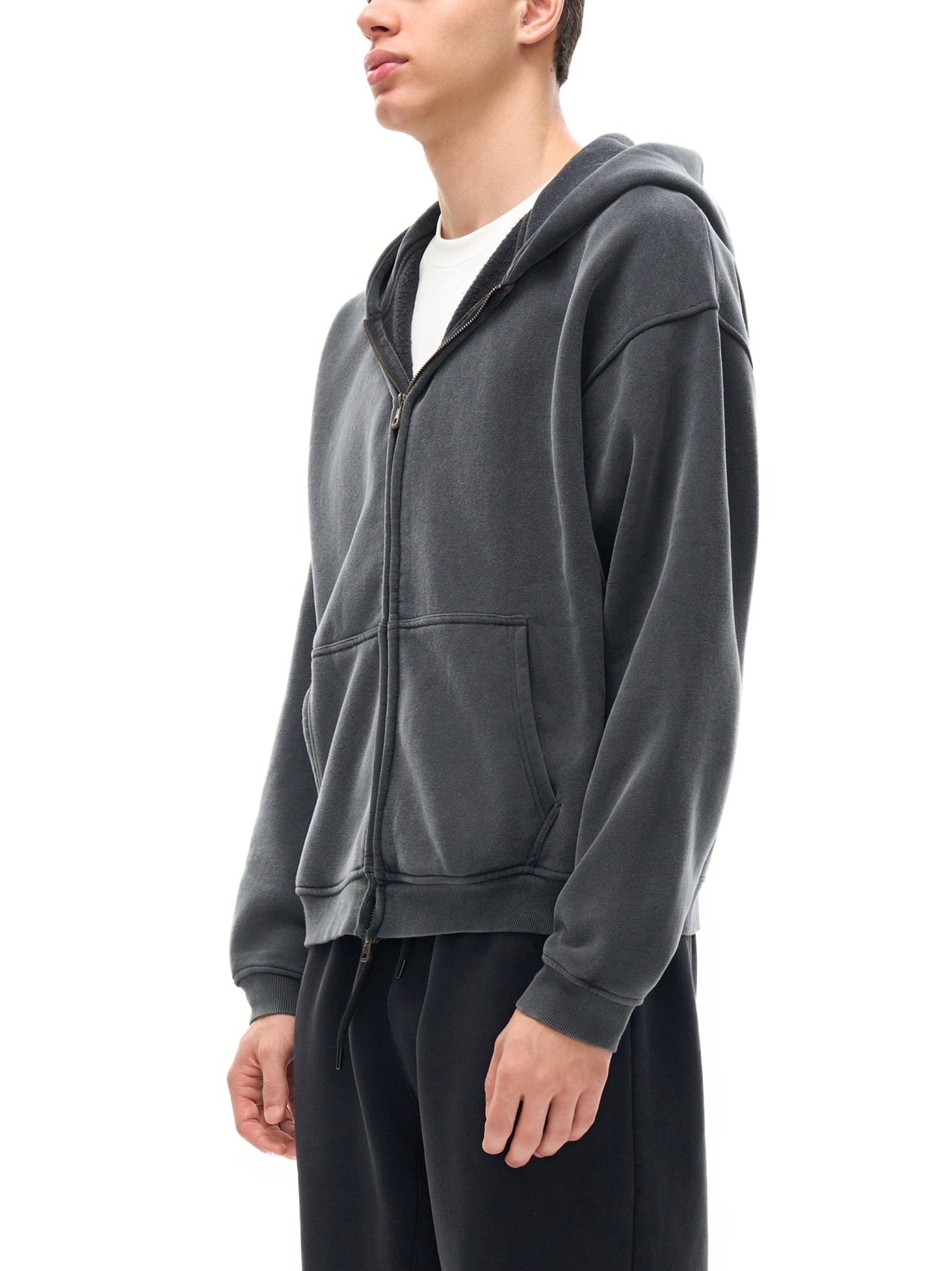 Zip - Through Boxy Fleece Hoodie - STRYV Wear