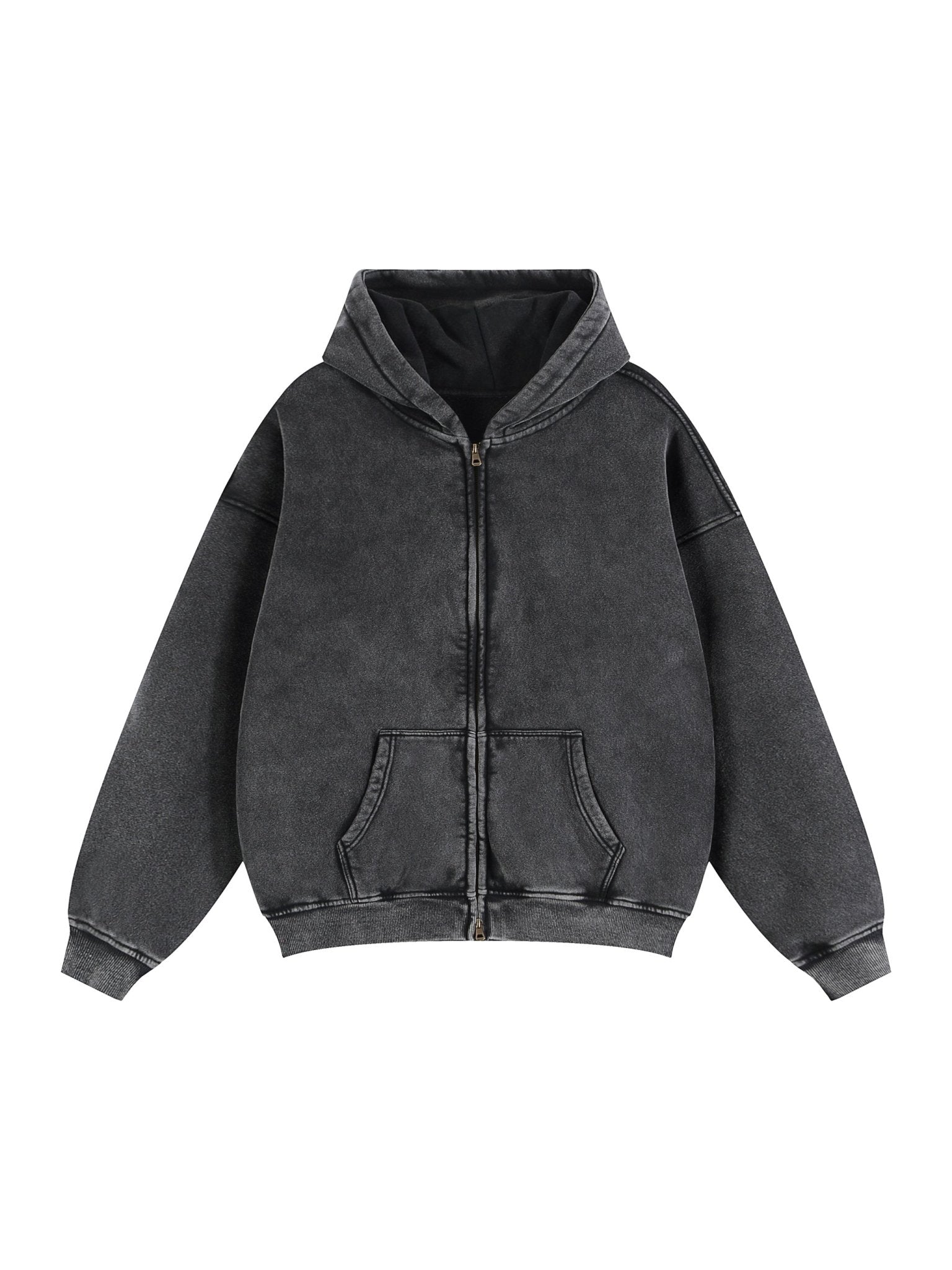 Zip - Through Boxy Fleece Hoodie - STRYV Wear