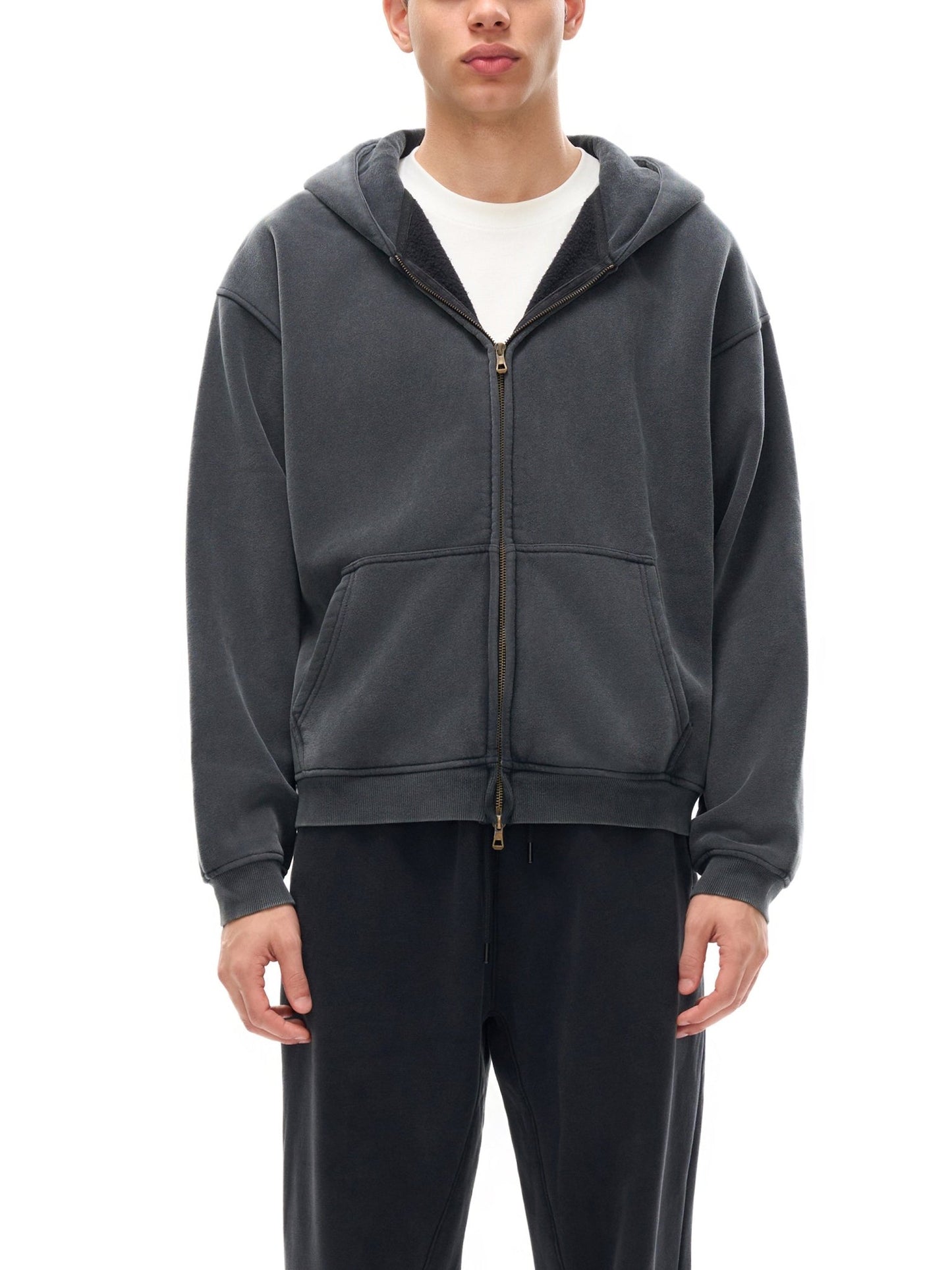 Zip - Through Boxy Fleece Hoodie - STRYV Wear