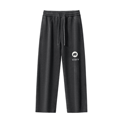 Frayed Enzyme Washed Fleece Sweatpants
