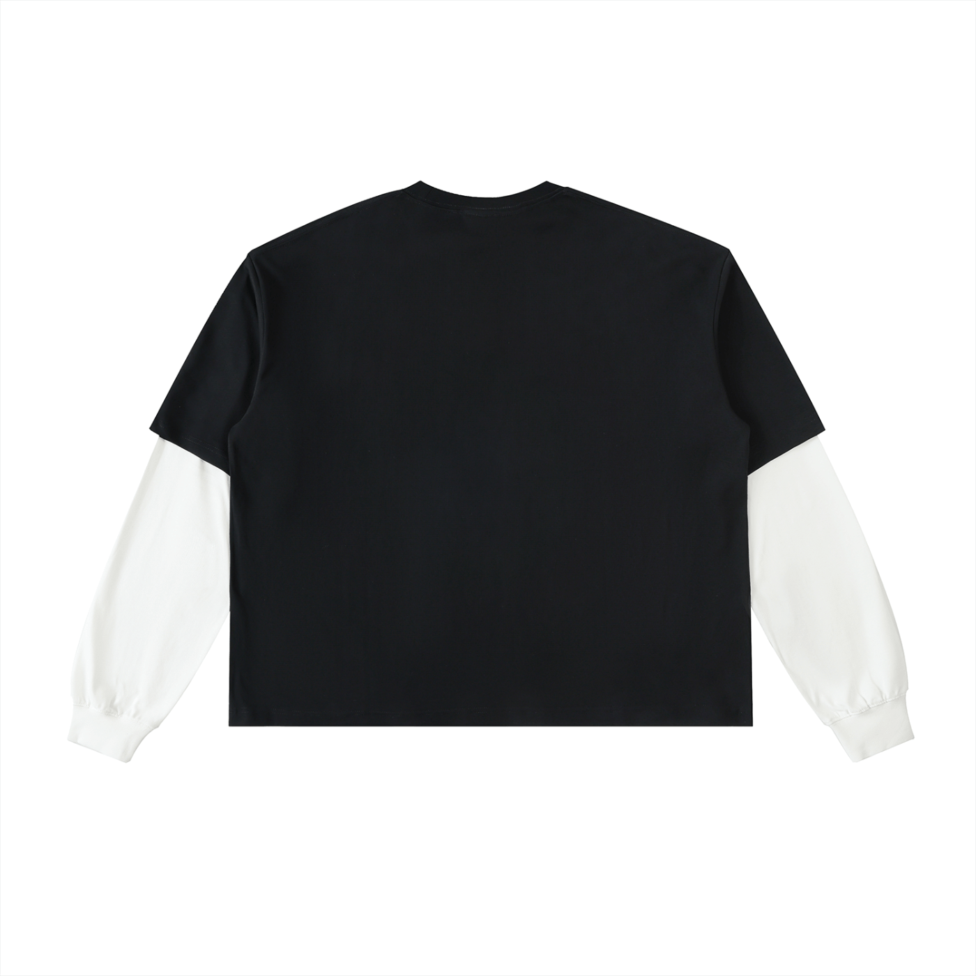 Contrast Sleeve Cotton T-Shirt | Unisex Loose Fit
