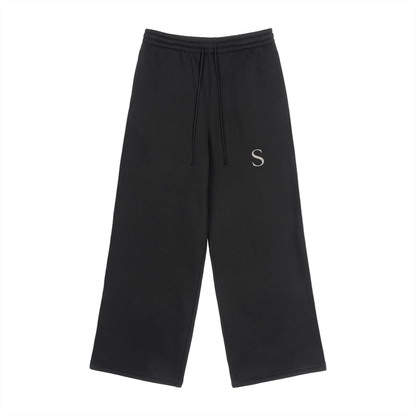 Fleeced Straight-Leg Sweatpants