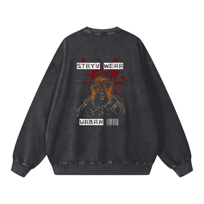 Acid Wash Oversize Sweatshirt - 360 GSM
