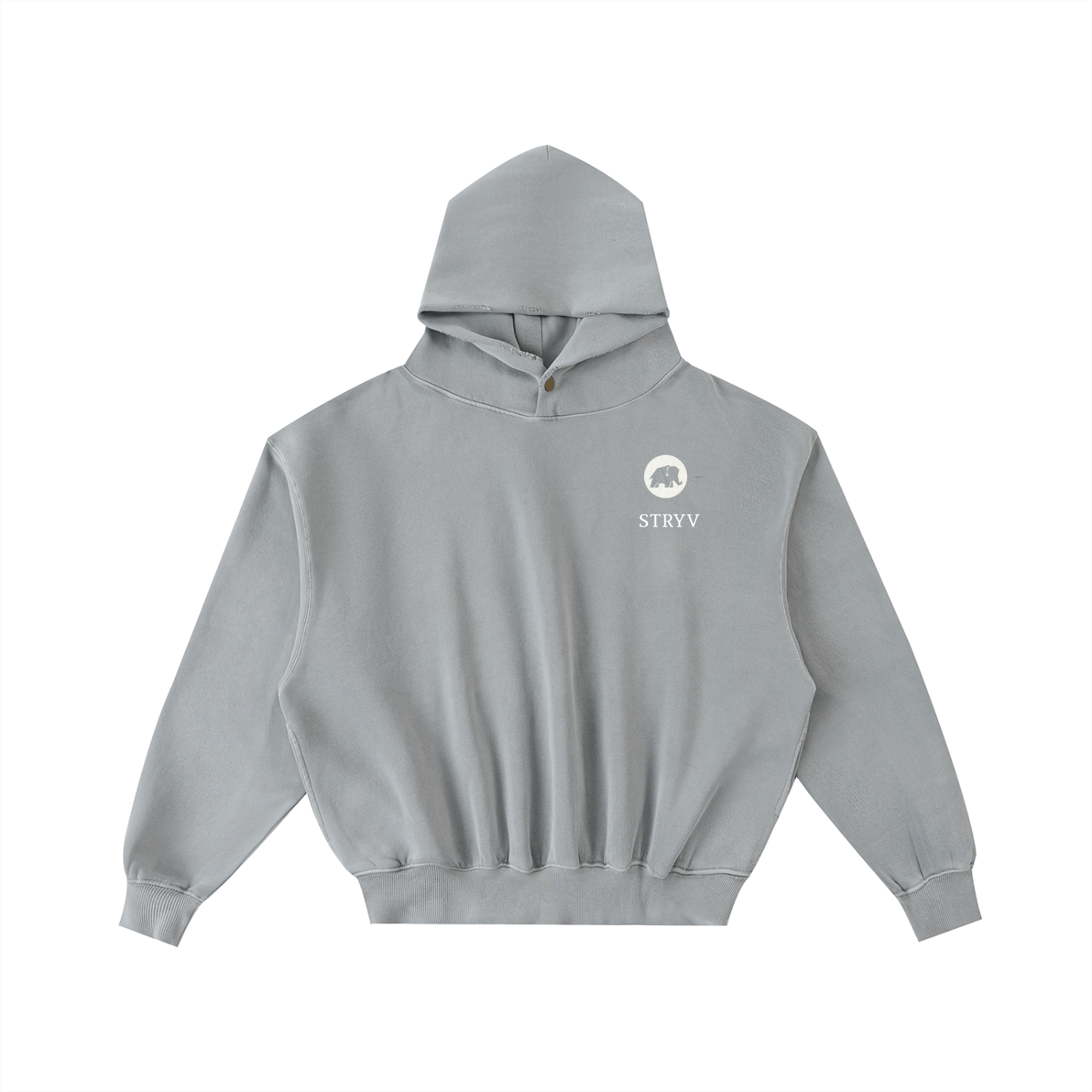 Frayed Enzyme Washed Fleece Hoodie