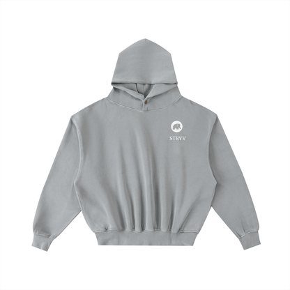 Frayed Enzyme Washed Fleece Hoodie