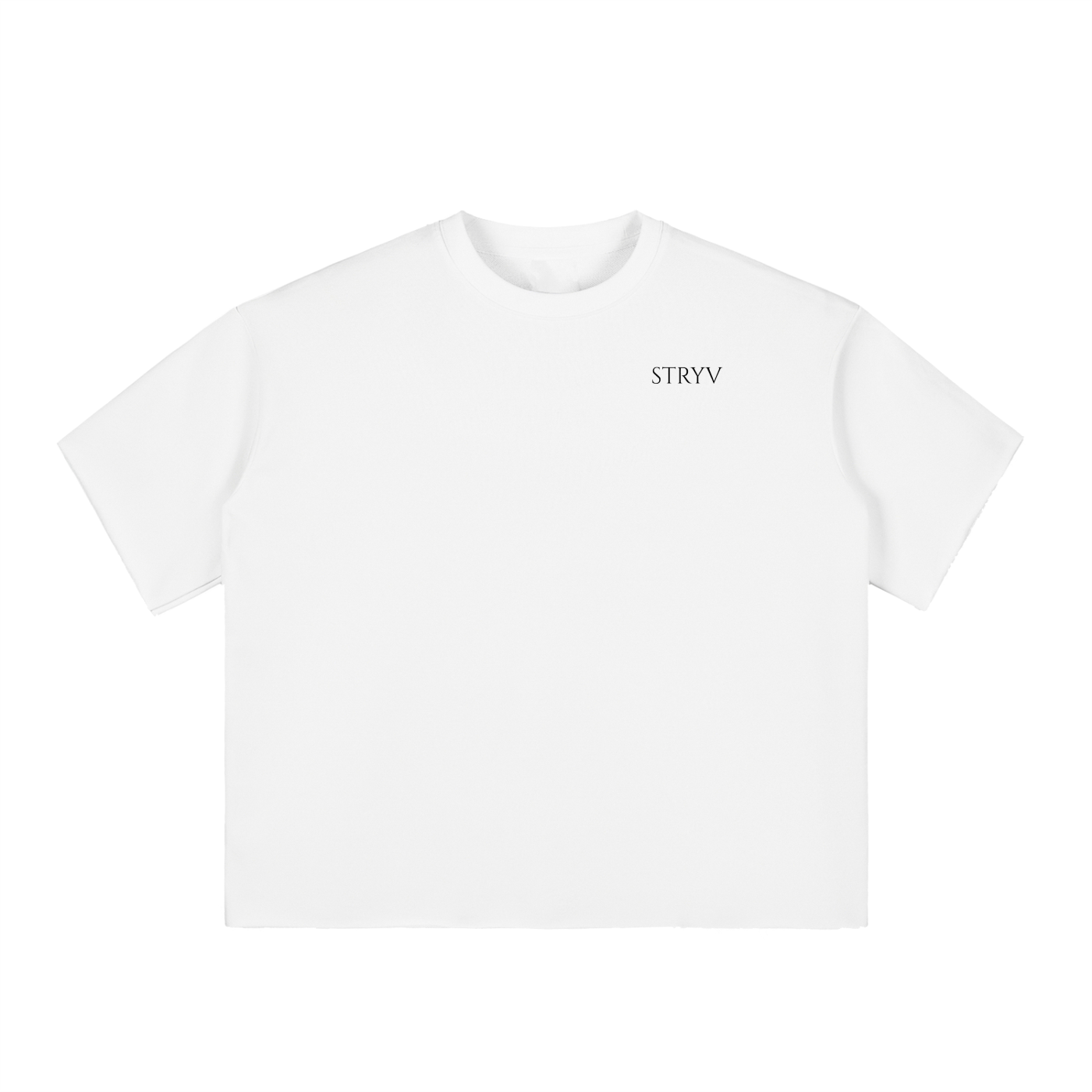 Boxy Half - Sleeve Raw - Edge T-Shirt - STRYV Wear