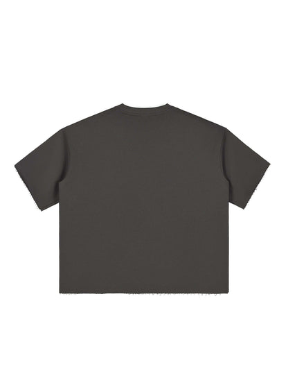 Boxy Half - Sleeve Raw - Edge T-Shirt - STRYV Wear