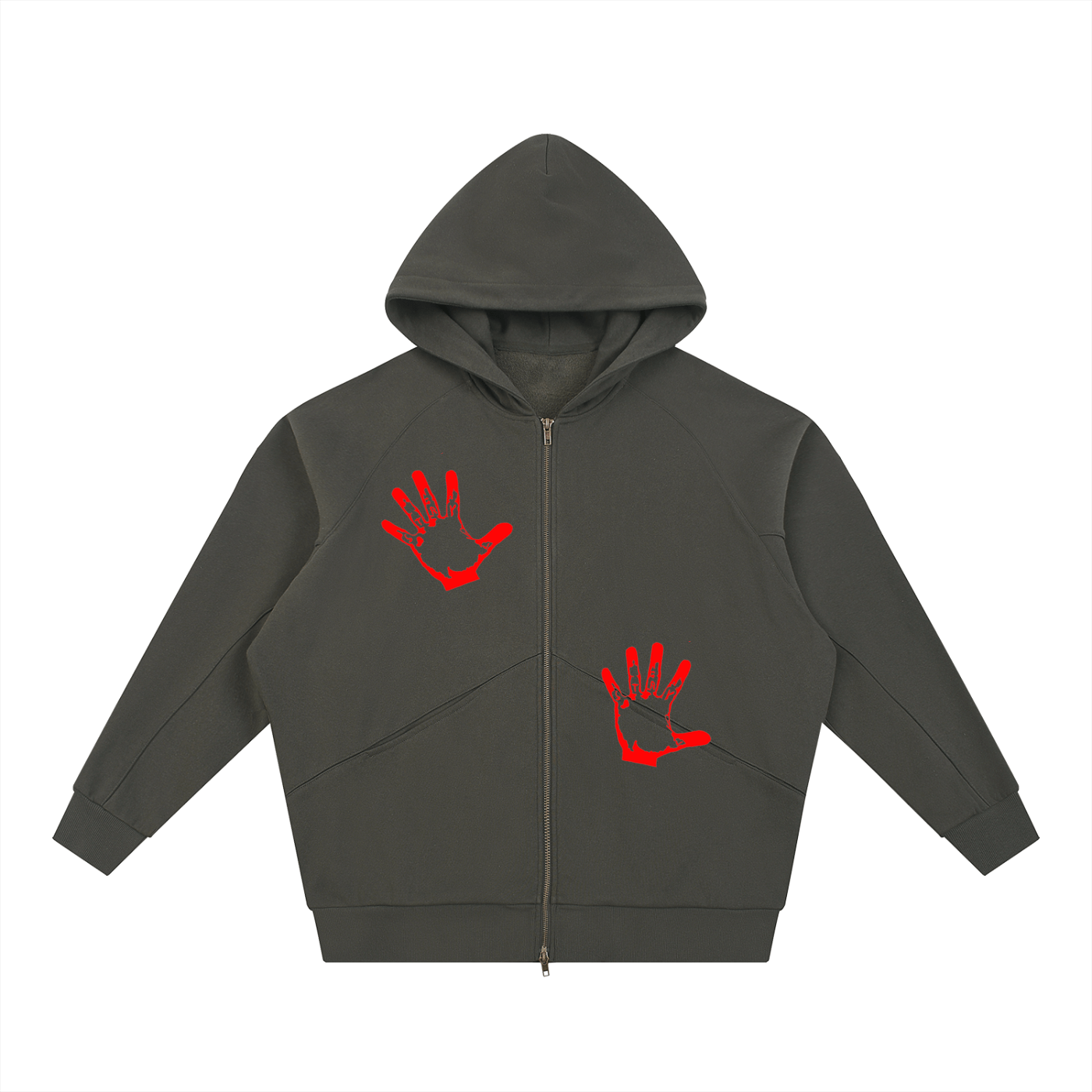 Dolman Sleeve Zip - Through Fleece Hoodie - STRYV Wear