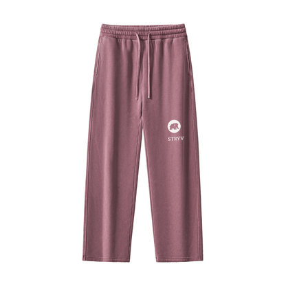 Frayed Enzyme Washed Fleece Sweatpants - STRYV Wear