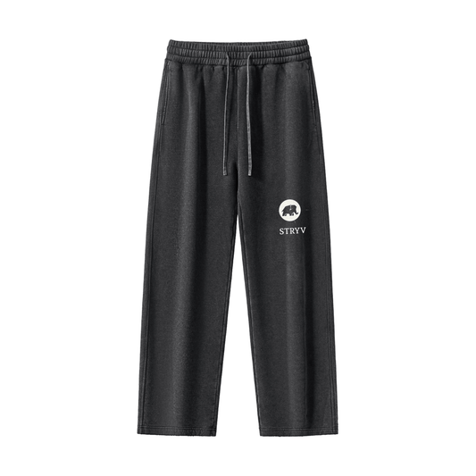 Frayed Enzyme Washed Fleece Sweatpants - STRYV Wear
