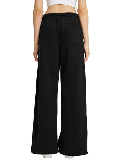 Fleeced Straight-Leg Sweatpants