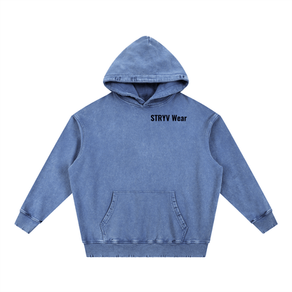Snow Wash Hand - Frayed Heavyweight Hoodie - STRYV Wear