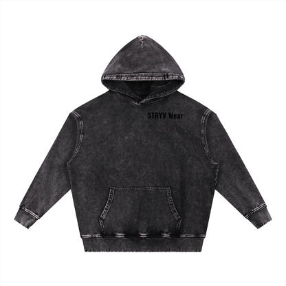 Snow Wash Hand - Frayed Heavyweight Hoodie - STRYV Wear