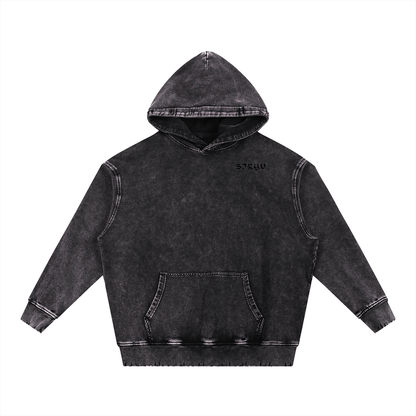 Snow Wash Hand - Frayed Heavyweight Hoodie - STRYV Wear