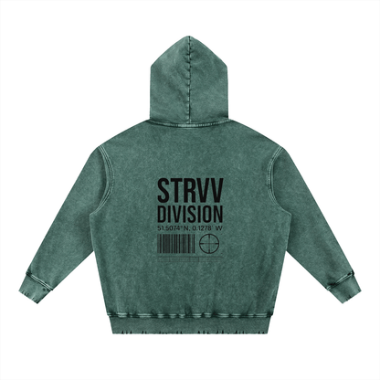 Snow Wash Hand - Frayed Heavyweight Hoodie - STRYV Wear