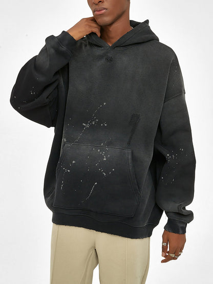 Vintage Washed Frayed Fleece Hoodie - STRYV Wear