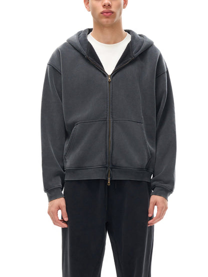 Zip - Through Boxy Fleece Hoodie - STRYV Wear